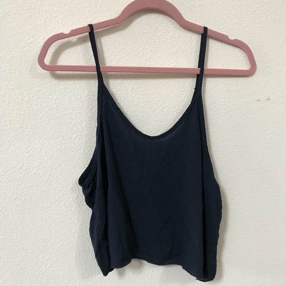 Brandy Melville Tops - brandy melville jacqueline navy blue tank top